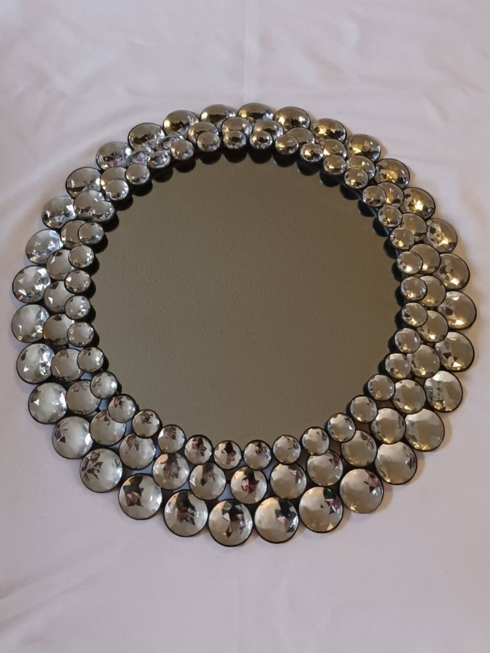 17” Round Hobby Lobby Jeweled Mirror W/Hanger & Replacement Obliques in Package
